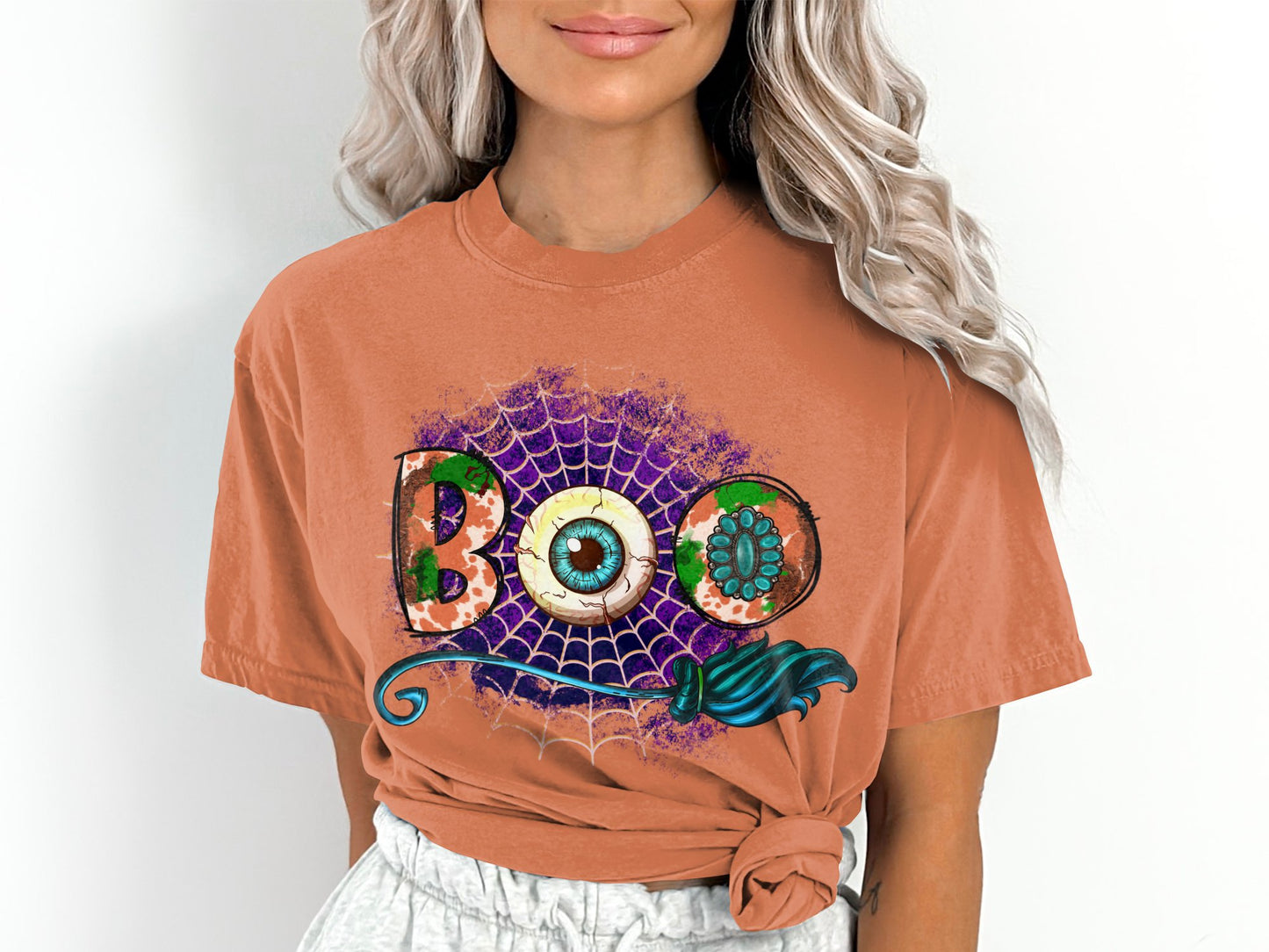 Women's Boo Halloween T-Shirt, Comfort Colors Brand Shirt