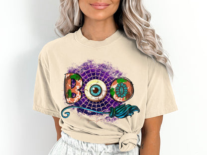 Women's Boo Halloween T-Shirt, Comfort Colors Brand Shirt