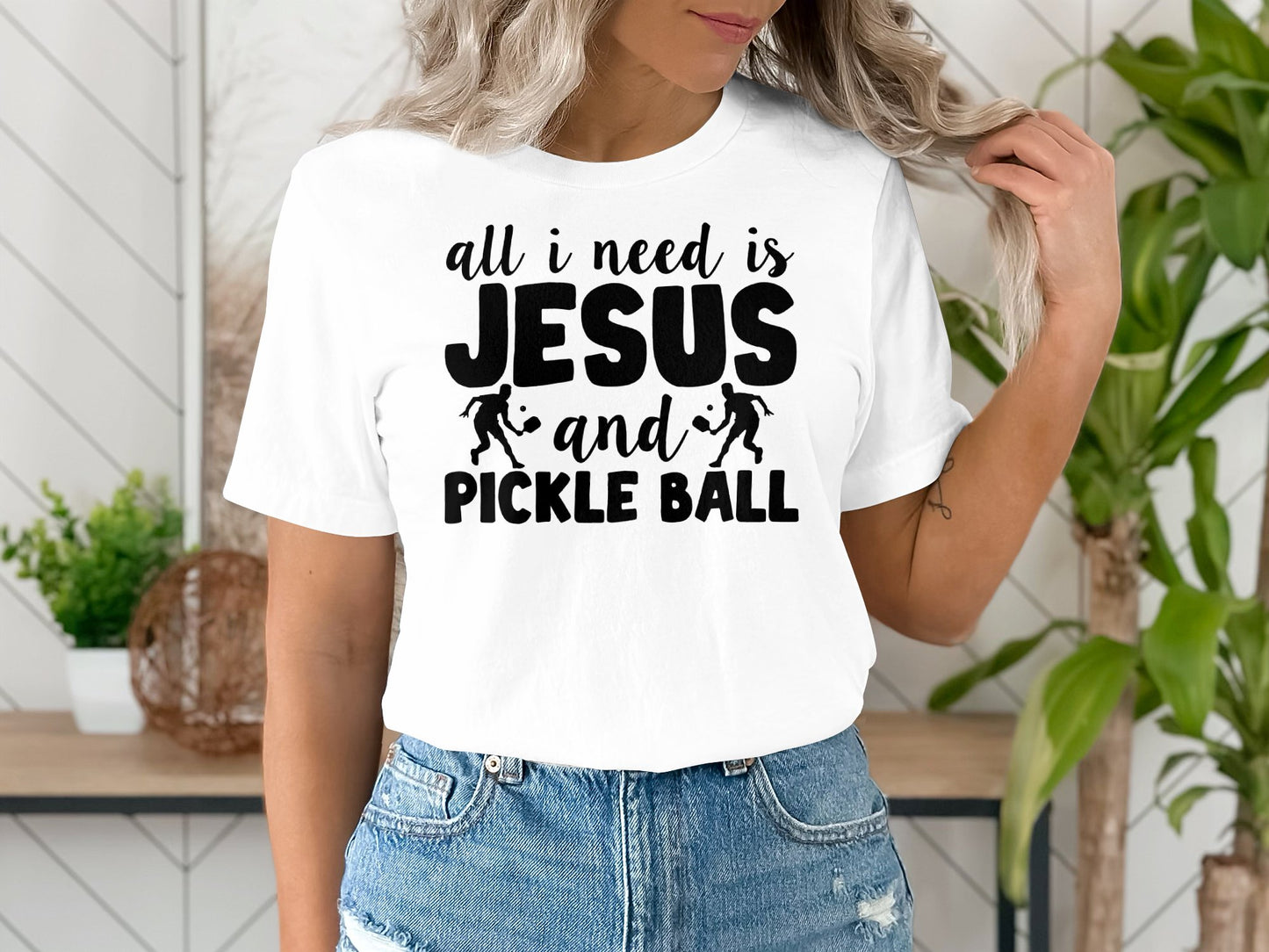 All I Need Is Jesus and Pickle Ball T-Shirt, Funny Graphic Tee - Mardonyx T-Shirt