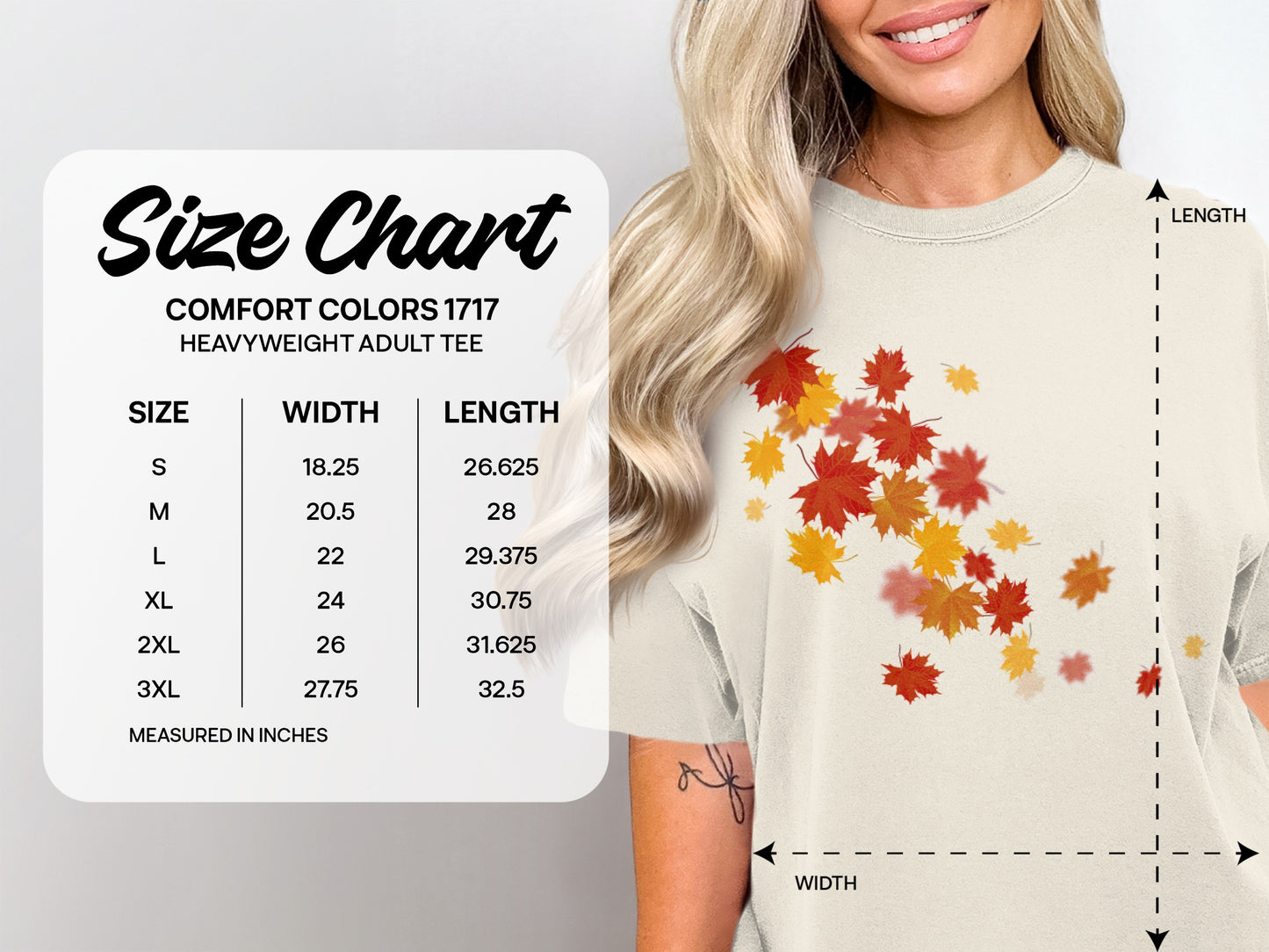 Autumn Leaves Graphic Comfort Colors Tee