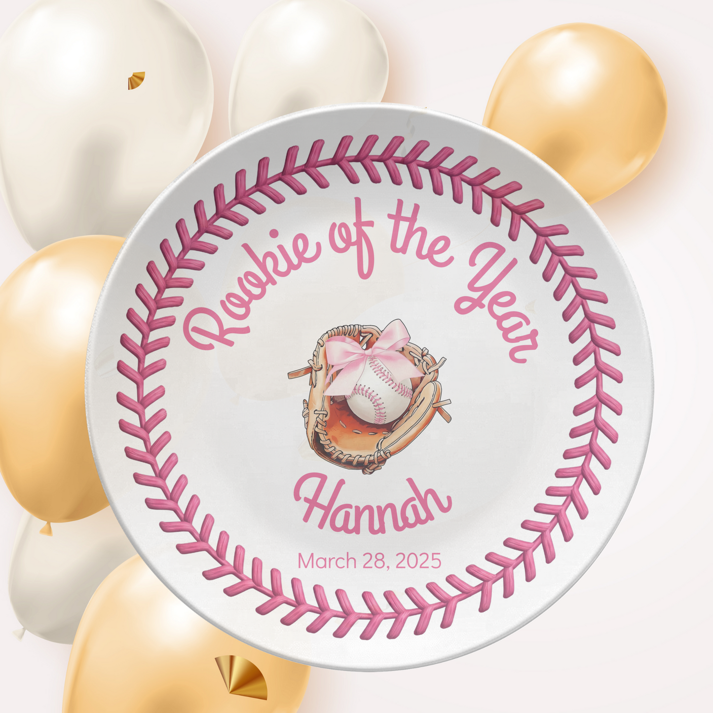 Baseball Rookie Girl Plate