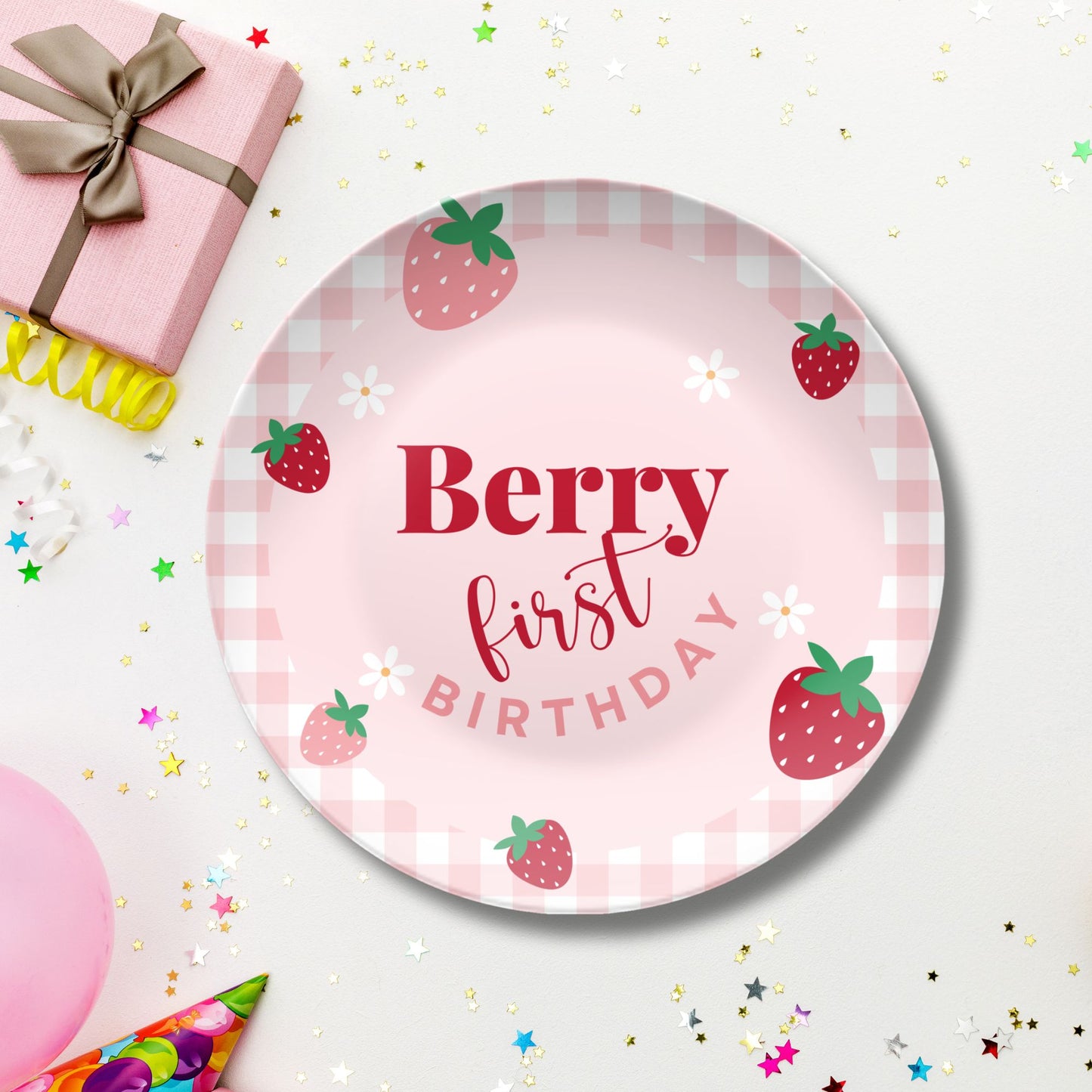 Berry First Birthday Party Decor - Berry First Party Supplies - Non Breakable Smash Cake Plate