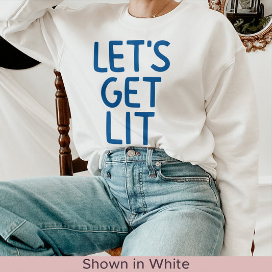 Hanukkah Sweatshirt, Let's Get Lit - Mardonyx Sweatshirt