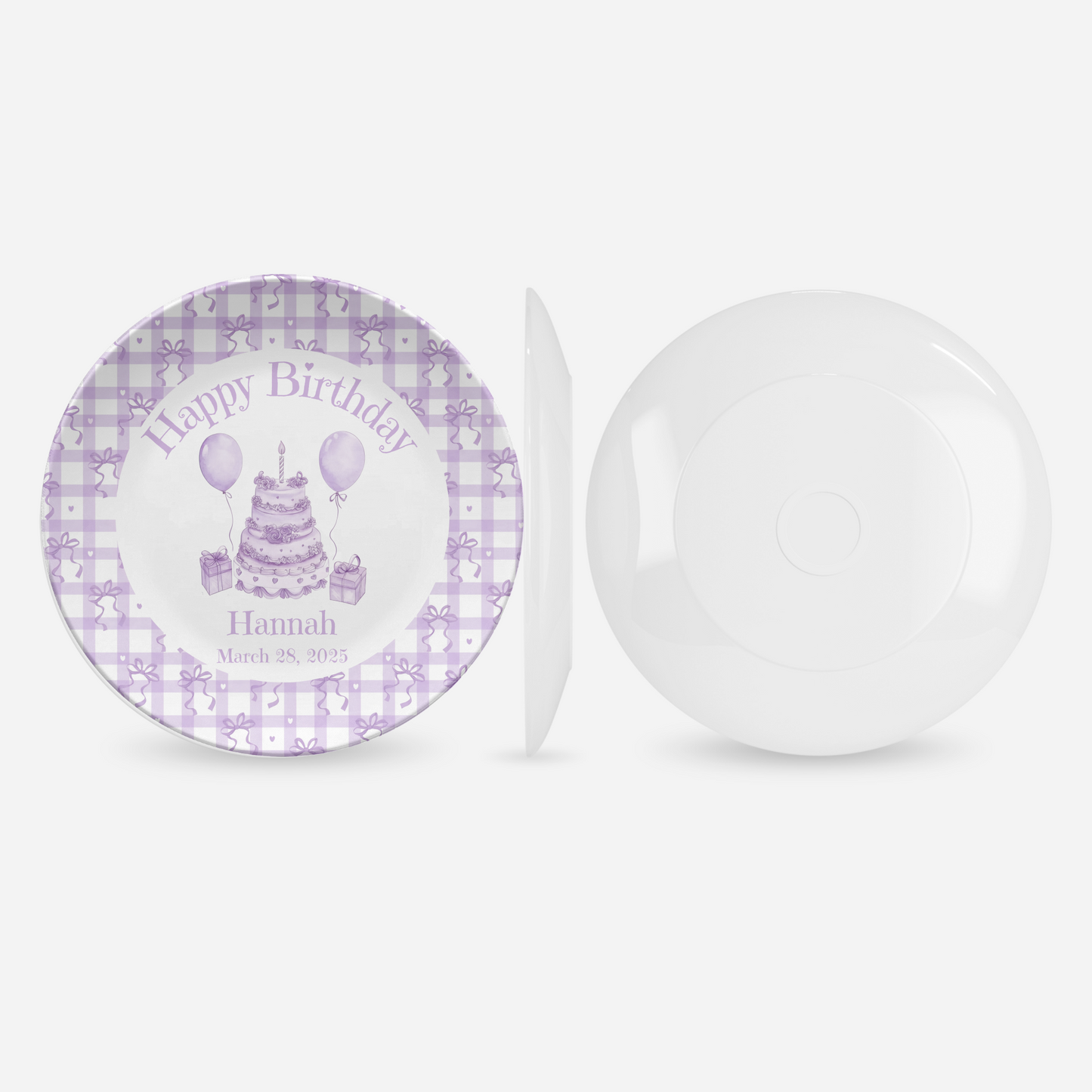 Purple Coquette Birthday Plate