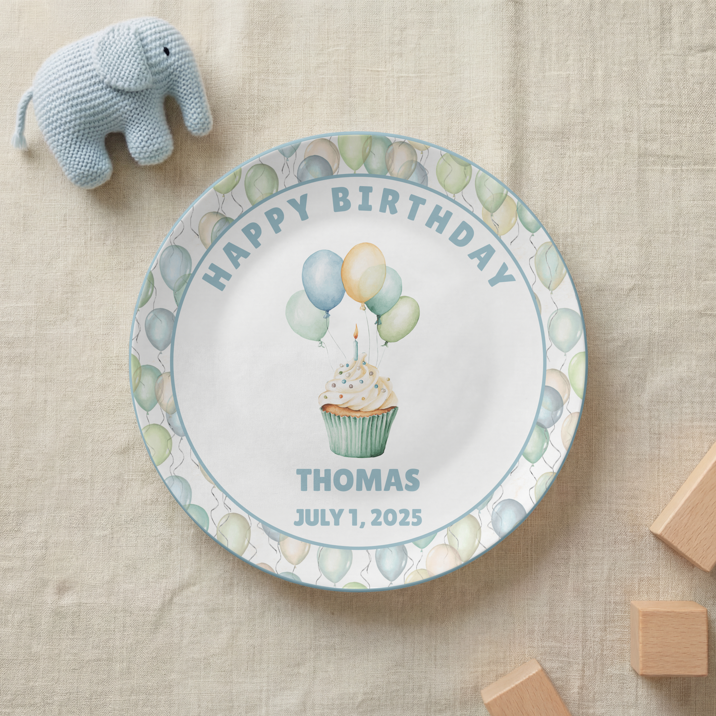 Birthday Plate Personalized - Personalized Birthday Gift - First Birthday Party - Boys Birthday Party - 1st Birthday - Birthday Decorations Kids - Smash Cake Plate
