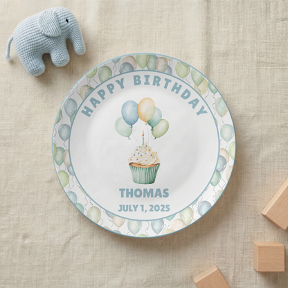 Birthday Plate Personalized - Personalized Birthday Gift - First Birthday Party - Boys Birthday Party - 1st Birthday - Birthday Decorations Kids - Smash Cake Plate