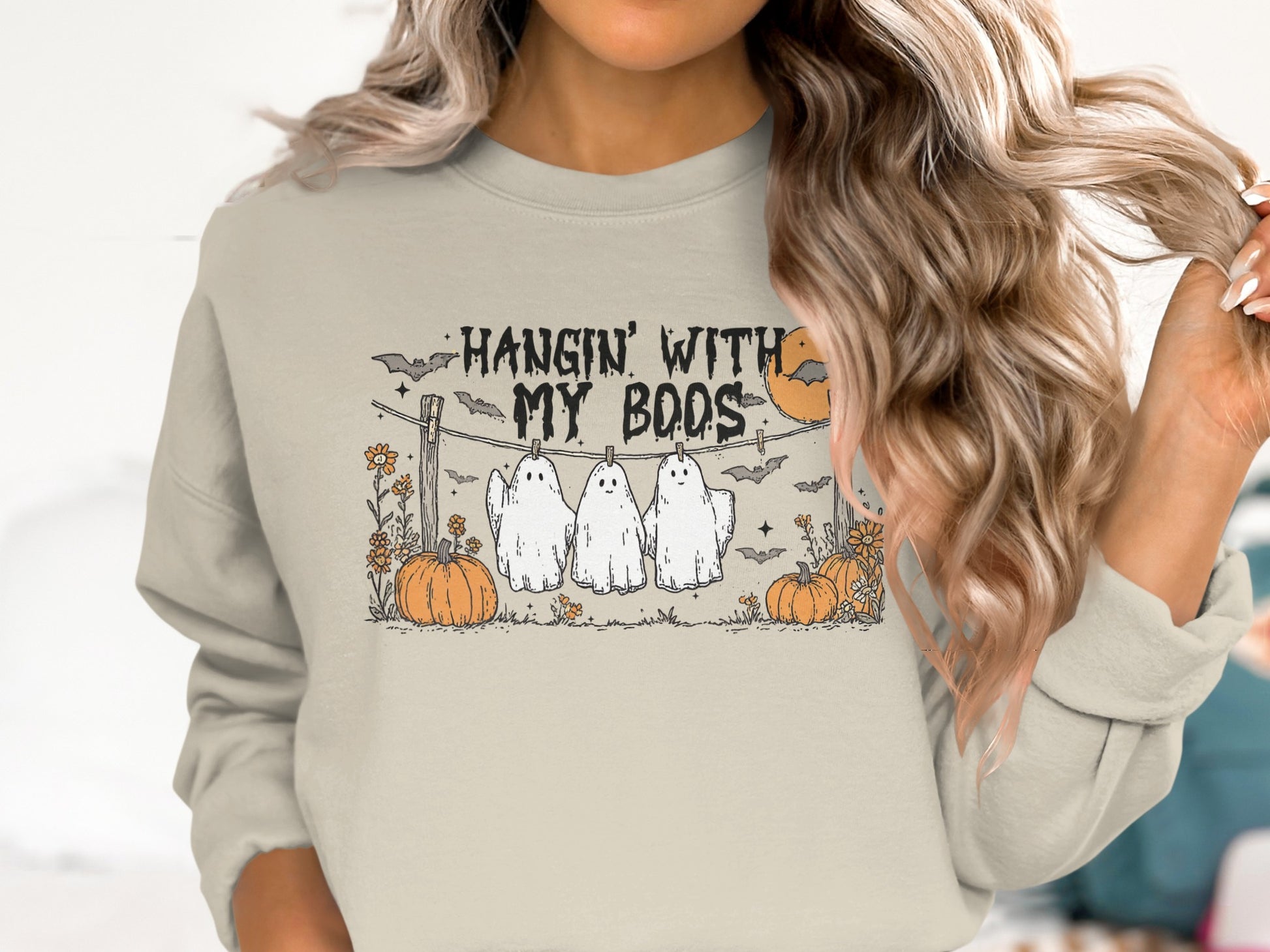 Hangin' With My Boos Halloween Graphic Sweatshirt product type
