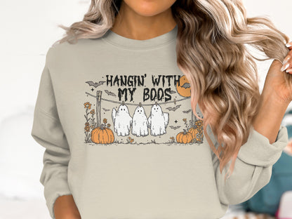 Hangin' With My Boos Halloween Graphic Sweatshirt product type