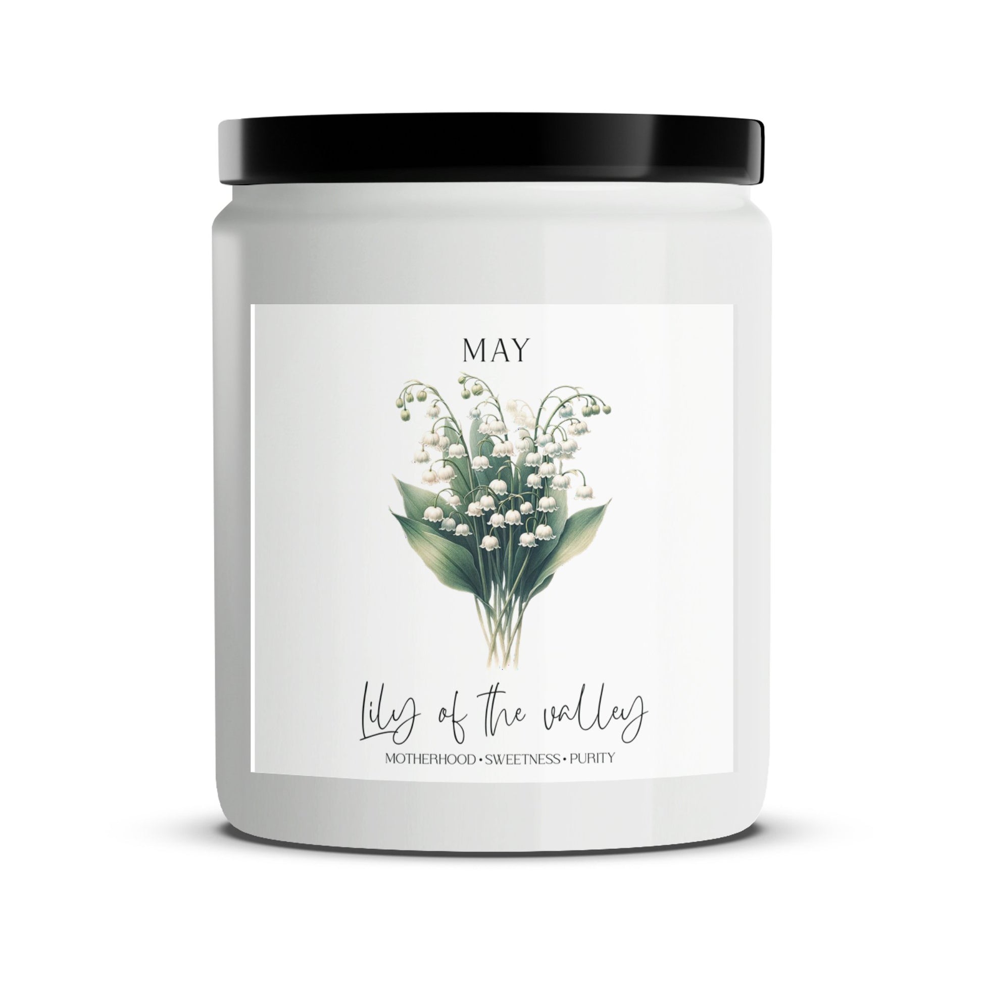 May Lily of the Valley Scented Candle, Motherhood Sweetness Purity Theme, Floral Home Decor - Mardonyx