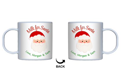 Personalized Milk for Santa Unbreakable Mug - Christmas Eve Cup