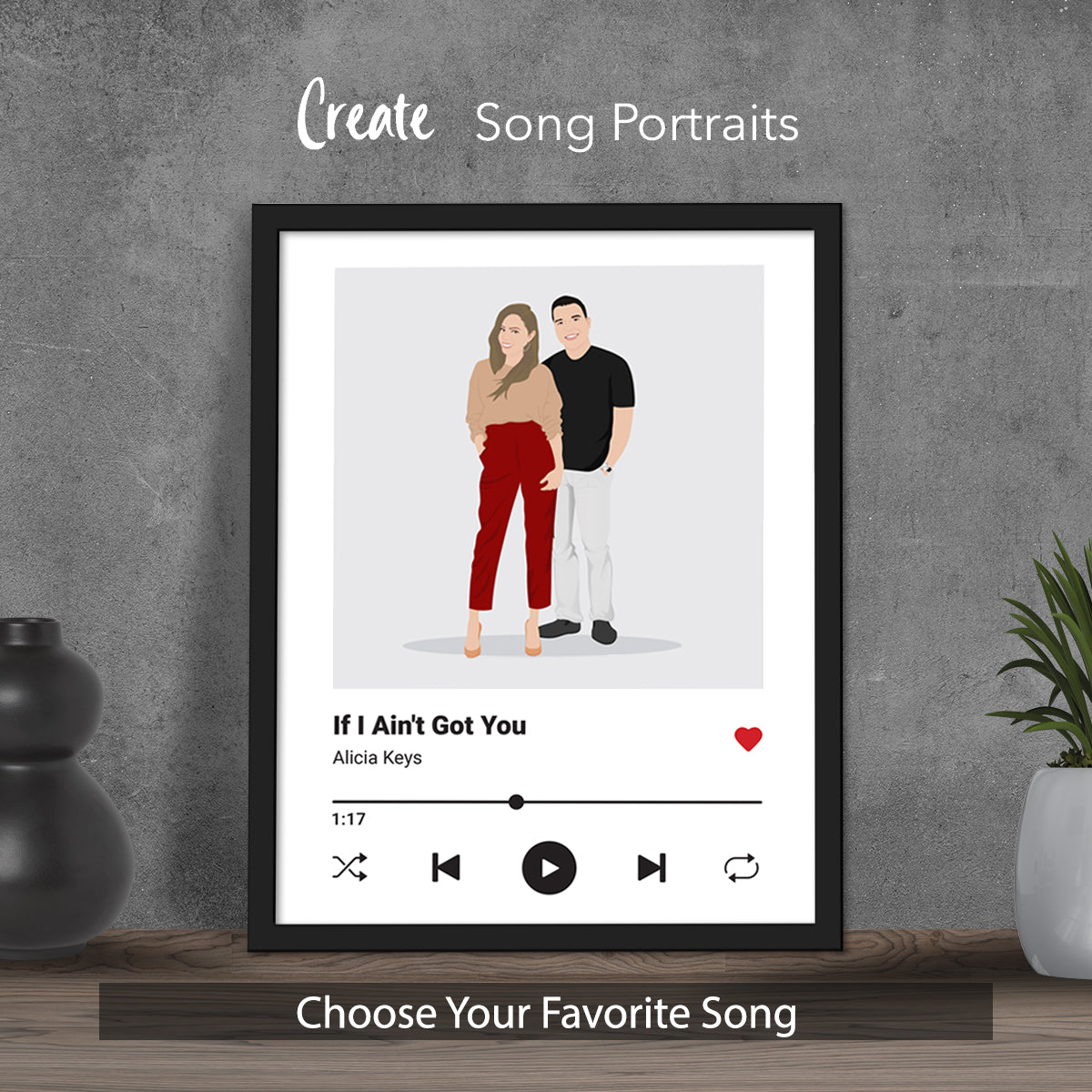 Custom Song Frame for Couples - Mardonyx Artwork