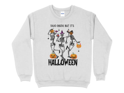 Halloween Sweatshirt, Dead Inside But It's Halloween, Halloween Crew Neck - Mardonyx Sweatshirt S / Ash