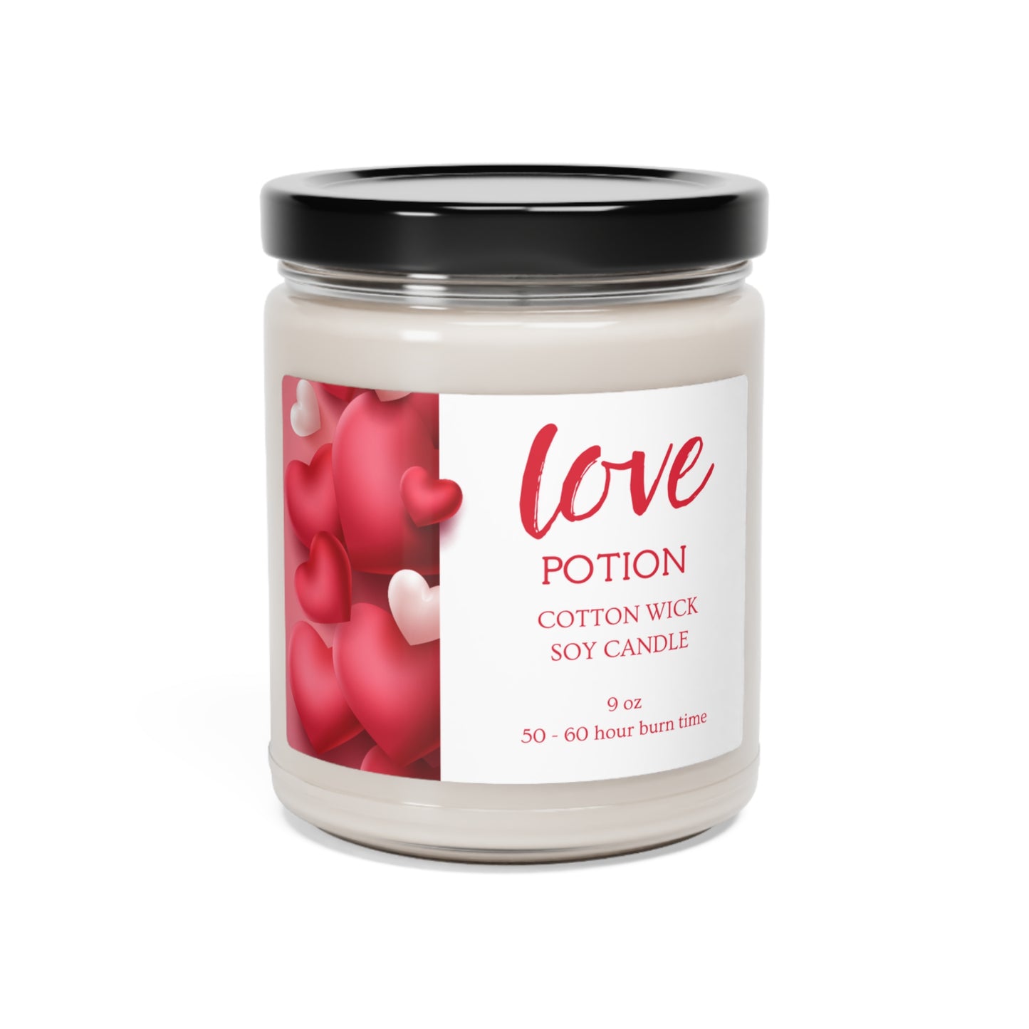 Valentine's Day Love Potion Soy Cotton Wick Candle - Mardonyx Candle Cinnamon Vanilla / 9oz