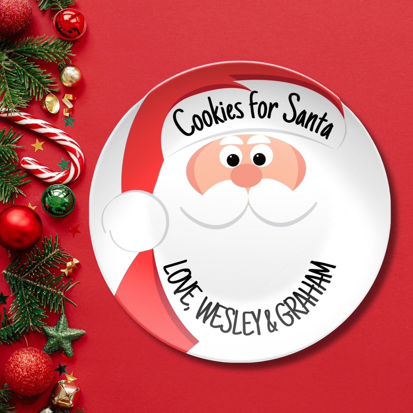 Personalized Cookies for Santa Plate - Kids Personalized Gifts - Gifts for Kids & Babies