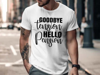 Goodbye Tension Hello Pension T-Shirt, Retirement Gifts for Her, Seniors Shirt, Retirement T-Shirt for Women, - Mardonyx T-Shirt