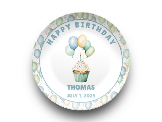 Birthday Plate Personalized - Personalized Birthday Gift - First Birthday Party - Boys Birthday Party - 1st Birthday - Birthday Decorations Kids - Smash Cake Plate