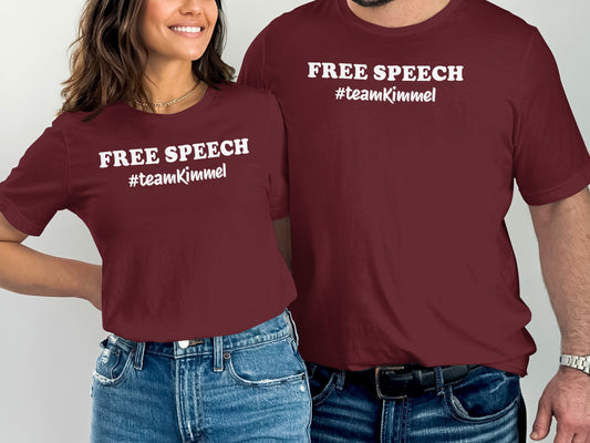 Free Speech #teamKimmel Printed T-shirt product
