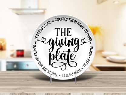 The Giving Plate - 10" Unbreakable - Dishwasher Safe - Giving Platter