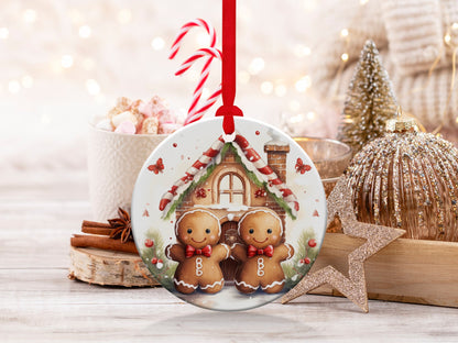 Gingerbread Couple Christmas Ornament - Mardonyx Ornament