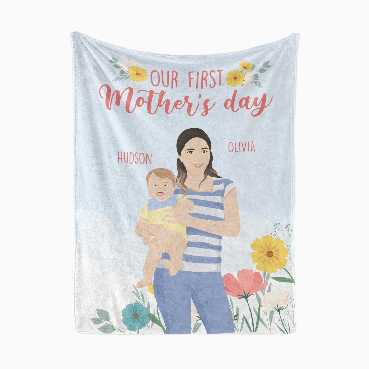 Our First Mothers Day Blanket Personalized