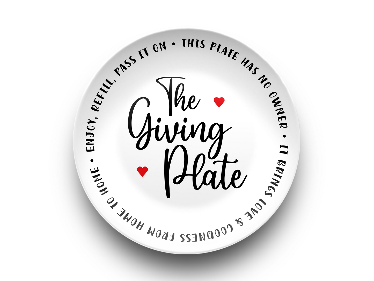 Giving Plates for Sharing - Unbreakable - Dishwasher Safe