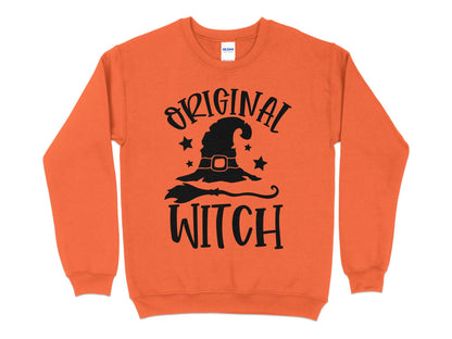 Halloween Sweatshirt Witch - Original Witch, Funny Halloween Sweater - Mardonyx Sweatshirt S / Orange