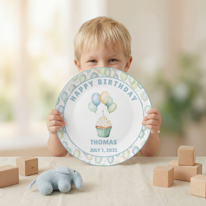 Birthday Plate Personalized - Personalized Birthday Gift - First Birthday Party - Boys Birthday Party - 1st Birthday - Birthday Decorations Kids - Smash Cake Plate