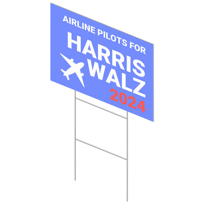 Airline Pilots for Kamala Harris Sign