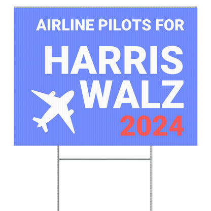 Airline Pilots for Kamala Harris Sign