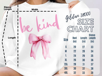 Be Kind Pink Bow Graphic Coquette Sweatshirt - Mardonyx Sweatshirt