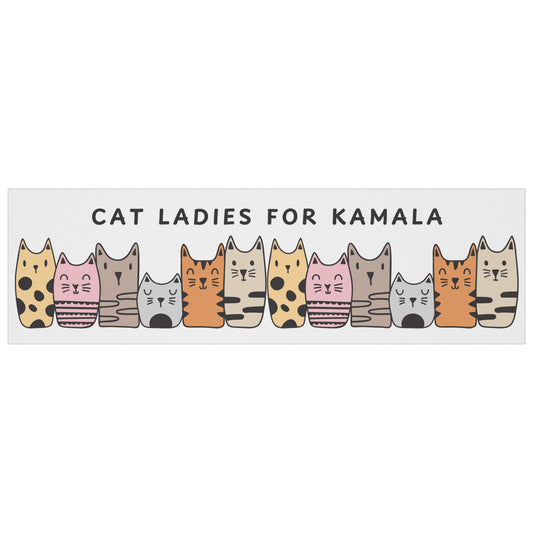 Cat Ladies for Kamala Magnetic Cat Lover Bumper Sticker