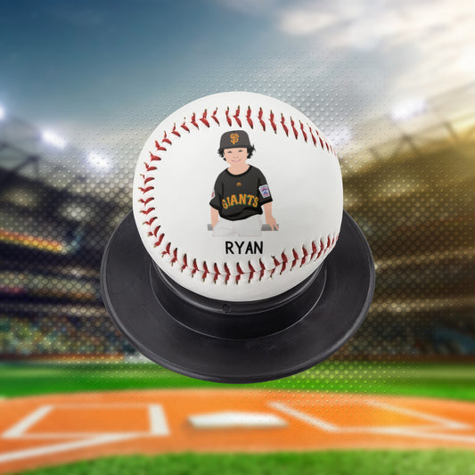 Custom Baseball with Personalized Portrait – Unique Gift for Baseball Parents - Mardonyx Sports