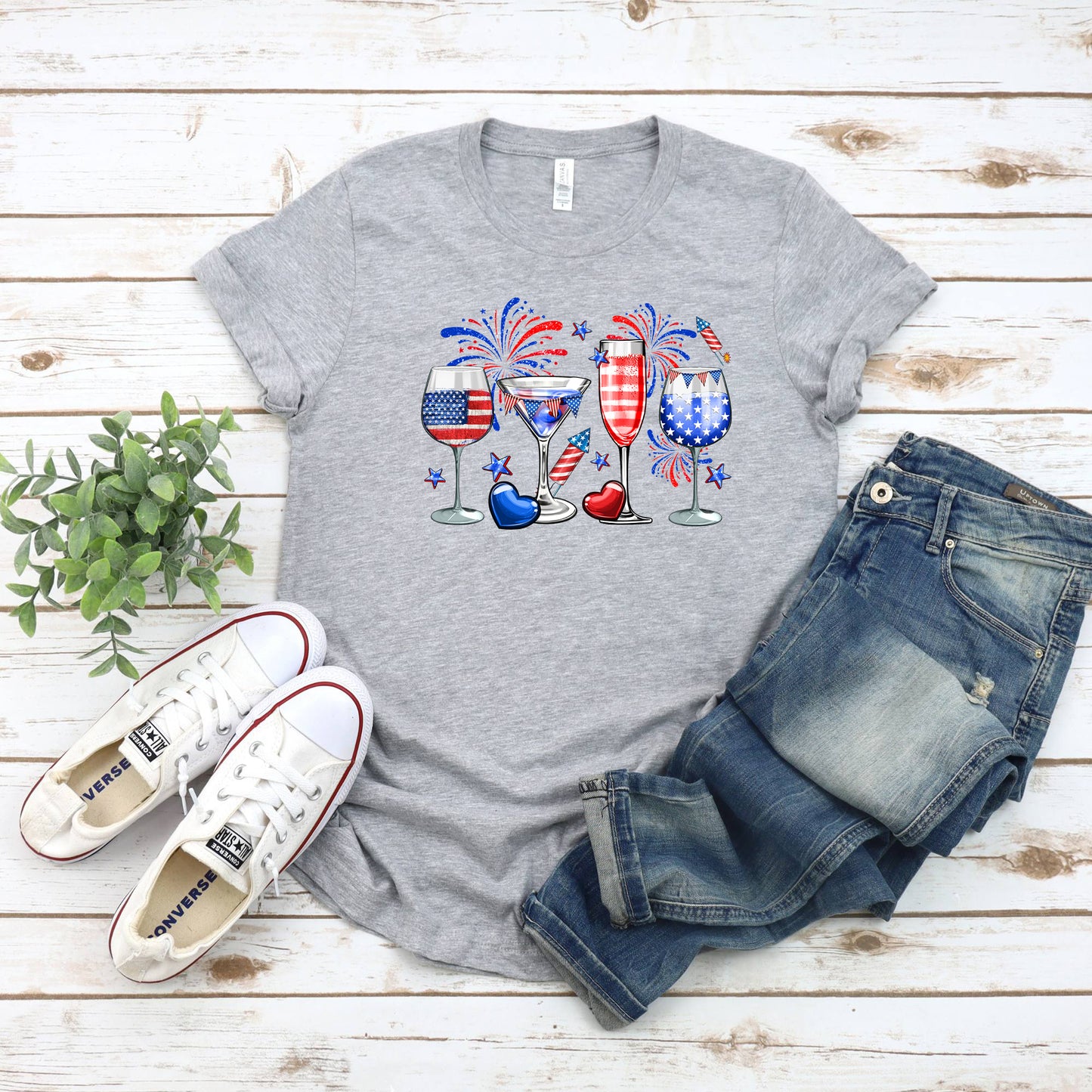 July 4th Celebration Drinking Shirt, Wine Lover Shirt, Martini Glass, Independence Day Party Shirt