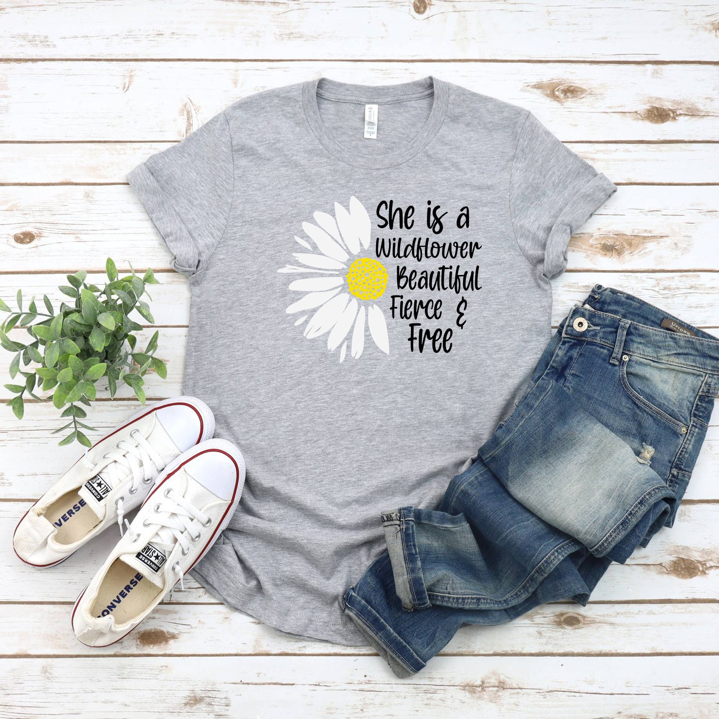 Daisy Shirt, Wildflower Boho Shirt, Floral T-Shirt, Summer Shirt Daisy