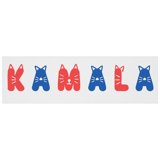 Kamala Harris Cat Lettering Magnetic Bumper Sticker