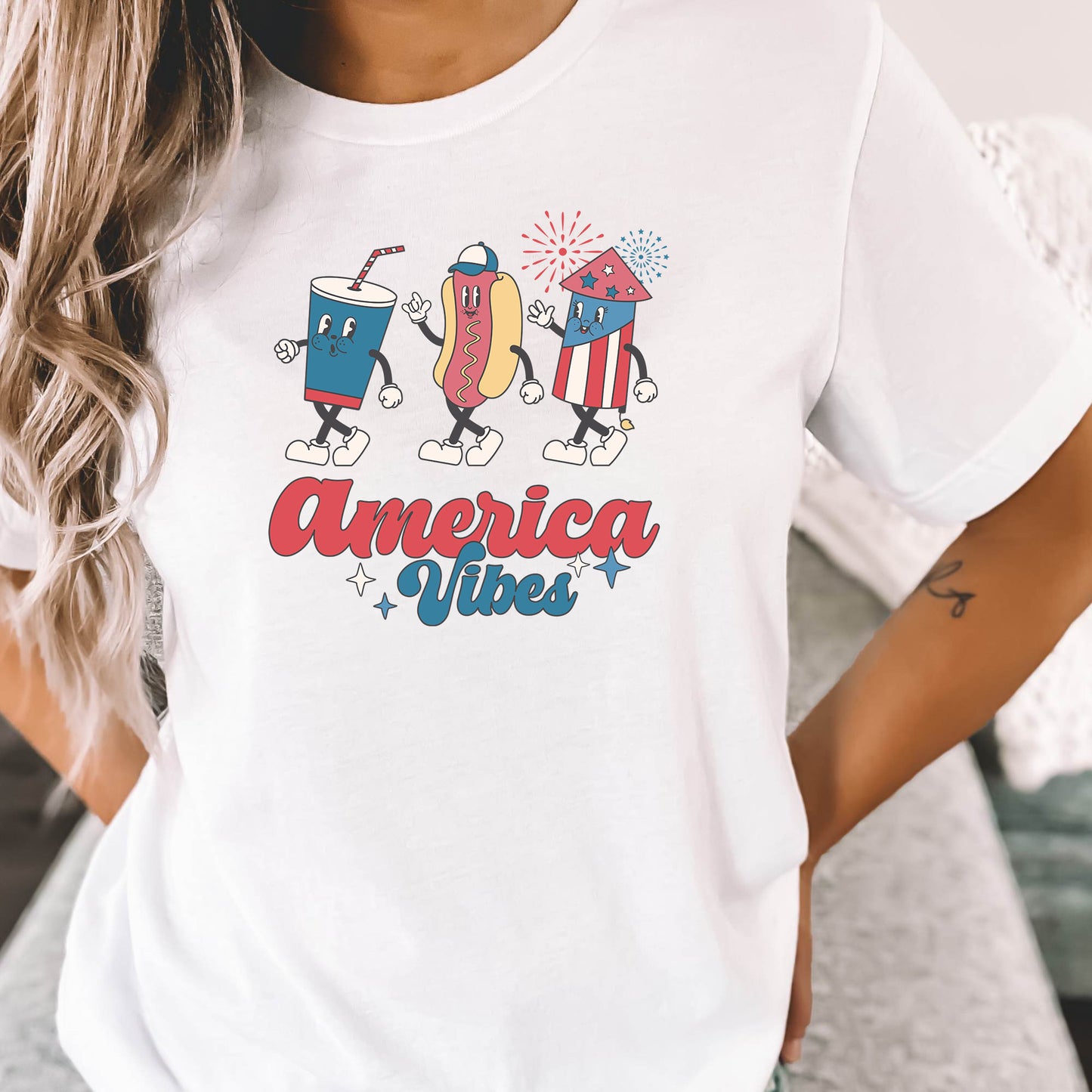 Women's July 4th American Vibes Shirt
