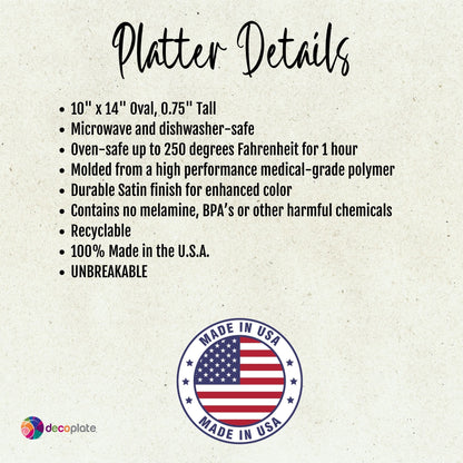 Gluten Free Platter - Unbreakable - Dishwasher Safe