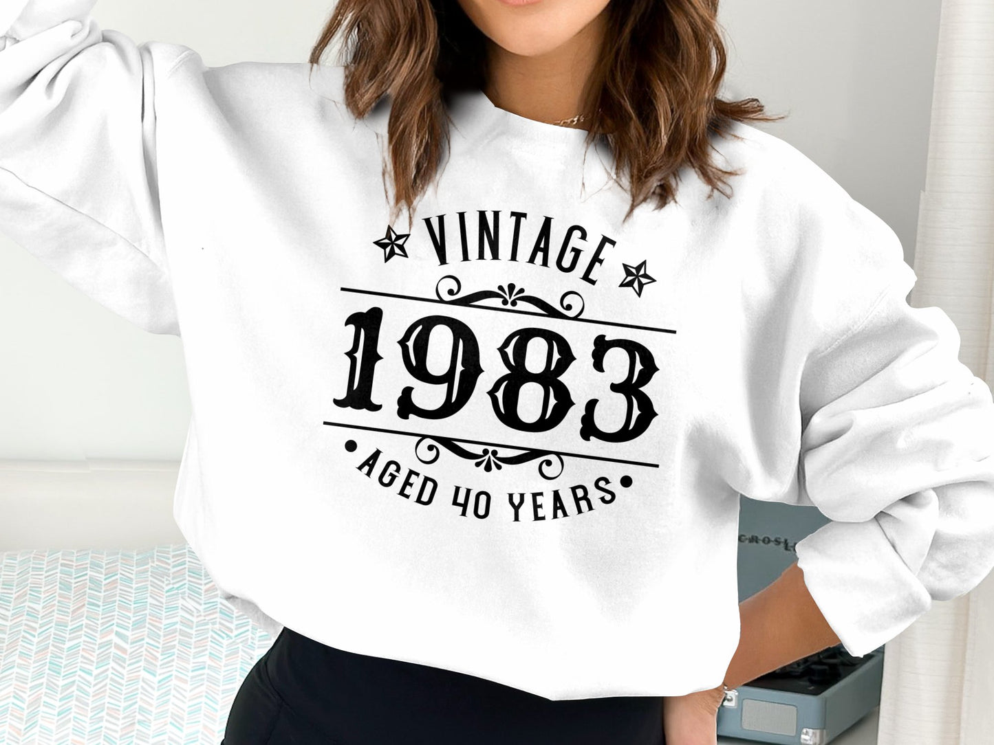 Vintage 1983 Aged 40 Years Sweatshirt, 40th Birthday Sweater