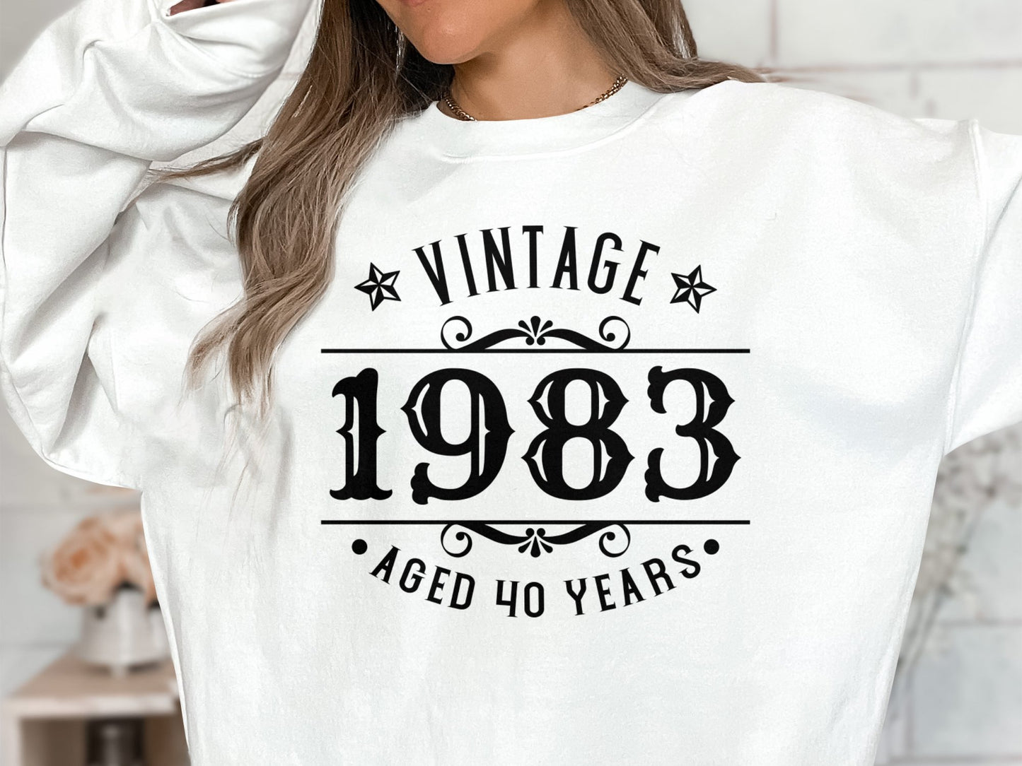 Vintage 1983 Aged 40 Years Sweatshirt, 40th Birthday Sweater