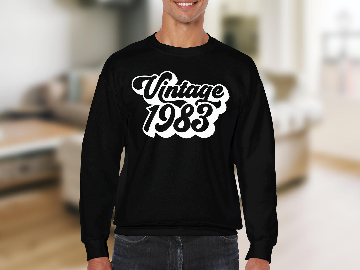 Women's Vintage 1983 Retro Sweatshirt, 40th Birthday Shirt