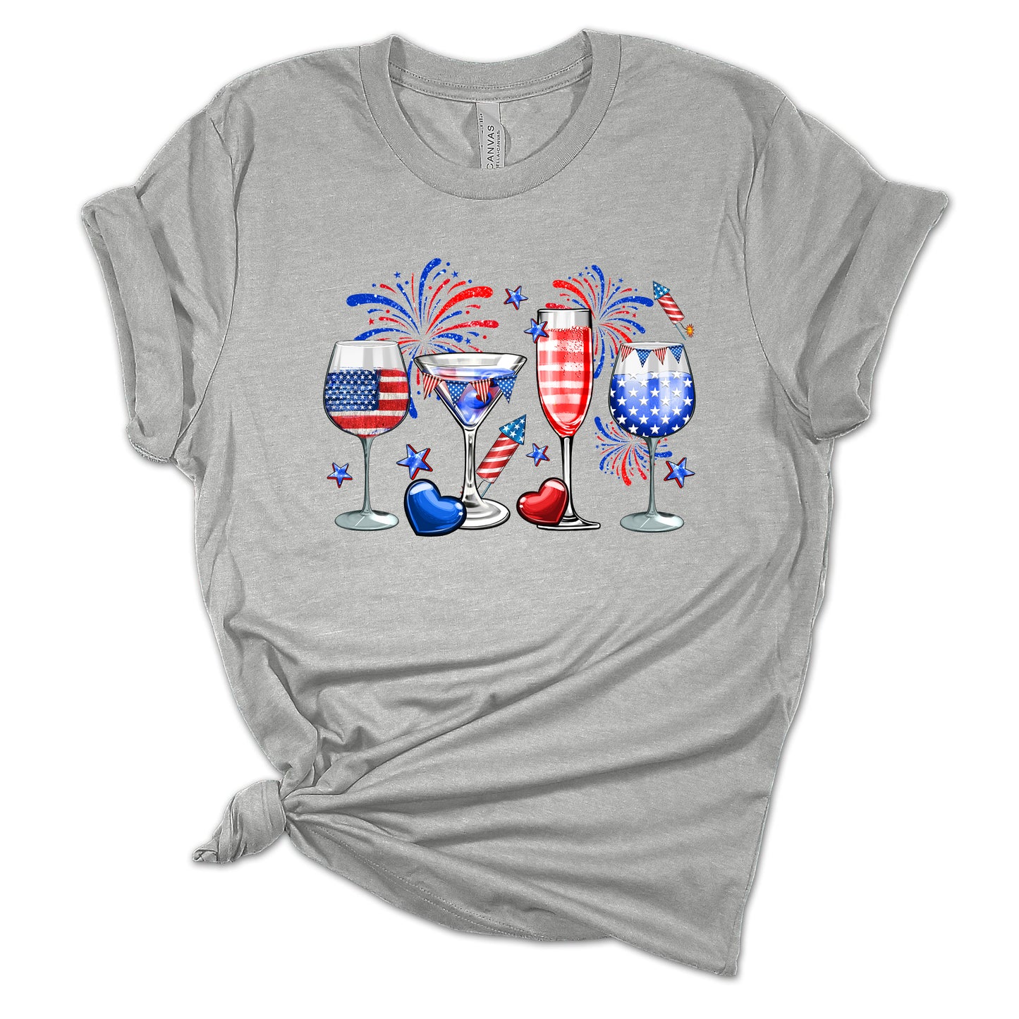 July 4th Celebration Drinking Shirt, Wine Lover Shirt, Martini Glass, Independence Day Party Shirt
