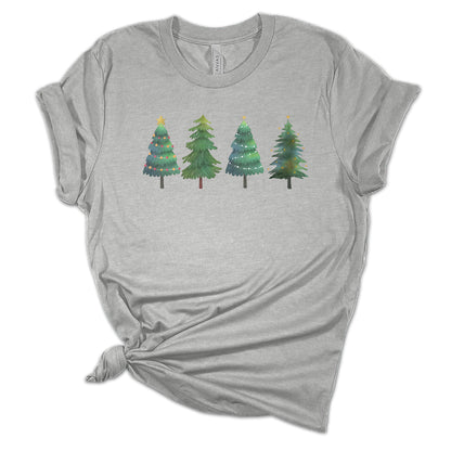 Christmas Trees Shirt, Christmas Shirts for Women, Christmas Tee, Shirts for Christmas, Holiday Tee, Cute Christmas T-Shirt, Holiday Party - Mardonyx T-Shirt Athletic Heather / S