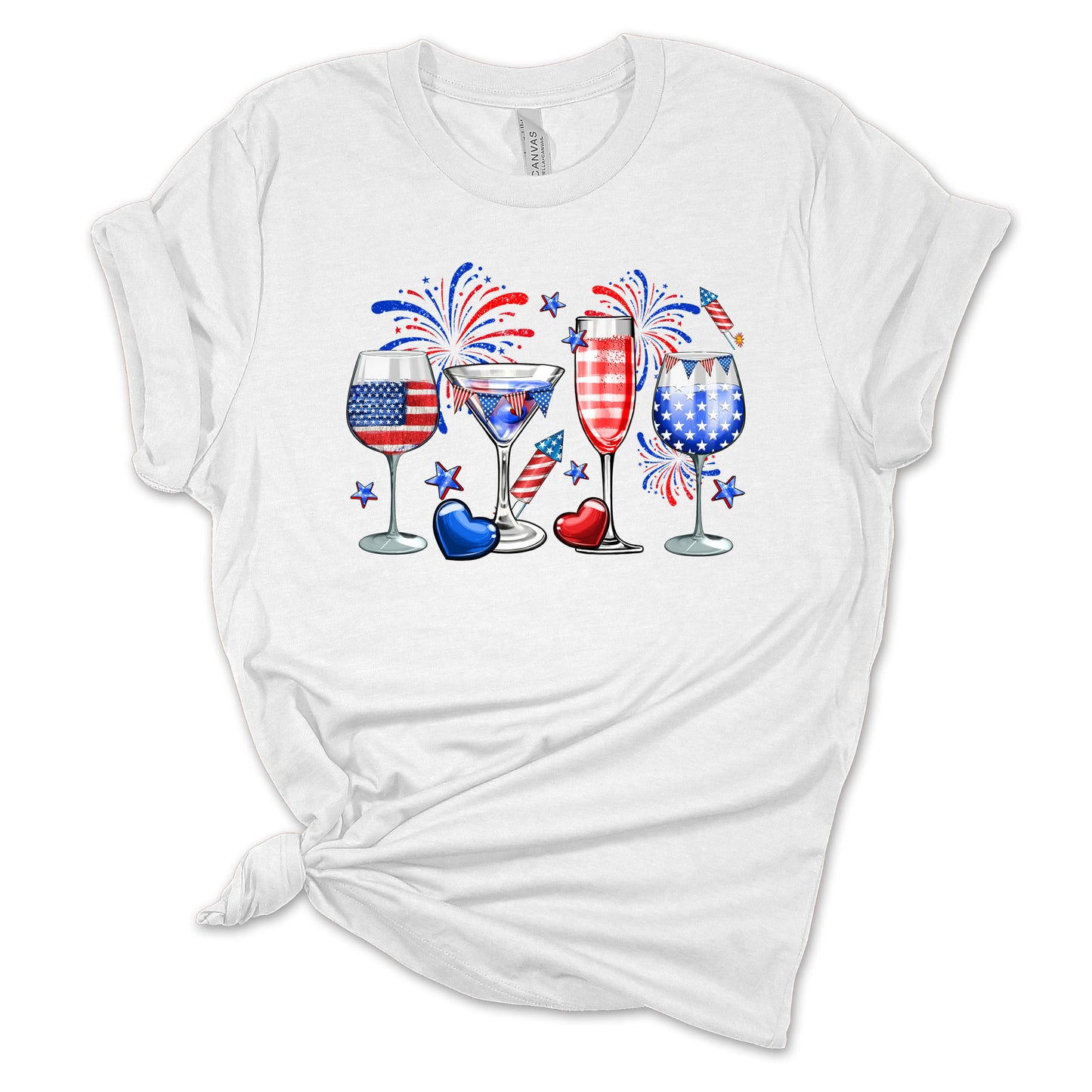 July 4th Celebration Drinking Shirt, Wine Lover Shirt, Martini Glass, Independence Day Party Shirt