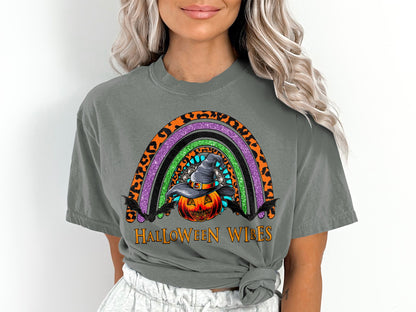 Women's Halloween Wibes Rainbow T-Shirt