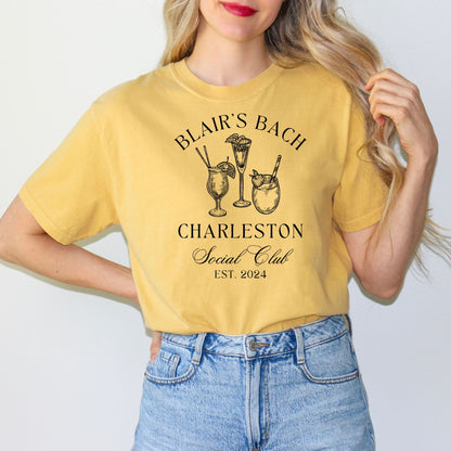 Custom Bachelorette Social Club T-Shirt - Mardonyx T-Shirt S / Mustard