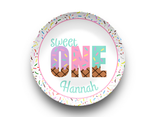 Personalized Sweet One Birthday Smash Cake Plate - Sweet One Birthday Decorations - Gift for Grandchild