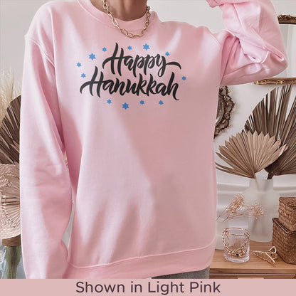 Hanukkah Sweatshirt, Happy Hanukkah - Mardonyx Sweatshirt