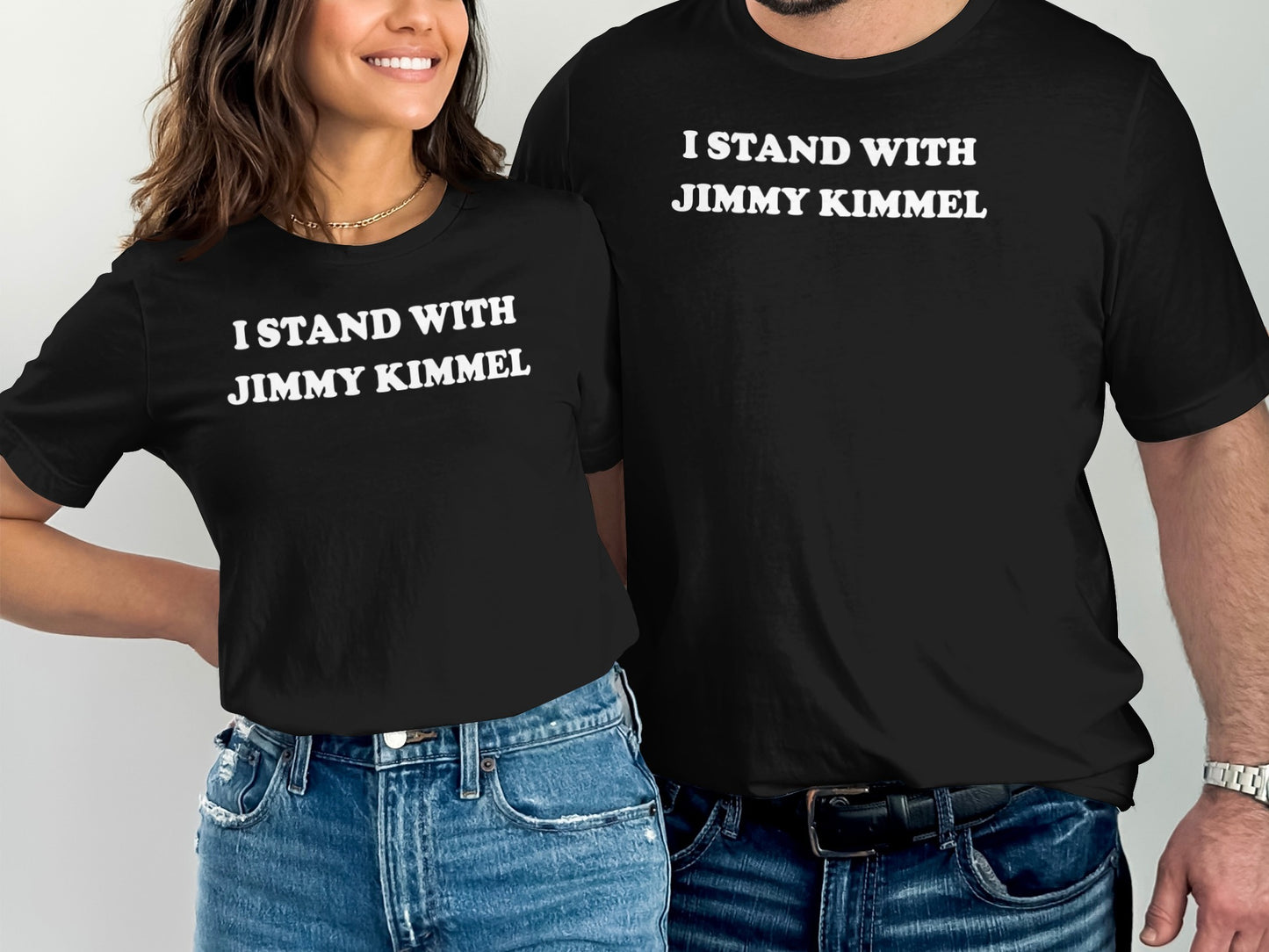 I Stand With Jimmy Kimmel Printed Statement Shirt product type