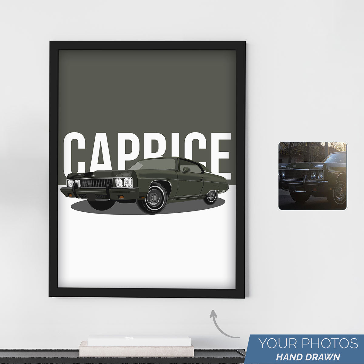 Custom Car Portrait Framed Poster - Mardonyx Artwork