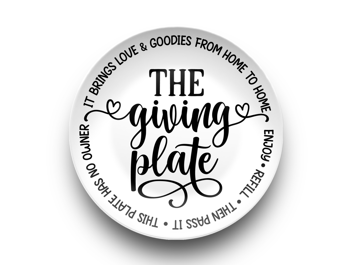 The Giving Plate - 10" Unbreakable - Dishwasher Safe - Giving Platter